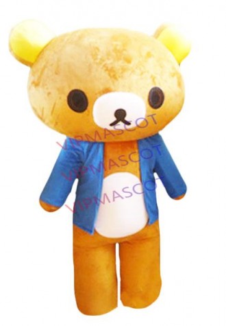 Xmas Brown Bear Mascot Costume Rilakkuma Japan Dress Suit San-X Unisex Christmas