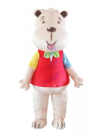 Halloween Red Bear Mascot Costume Cosplay Party Clothing Carnival Adults