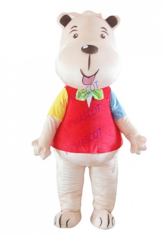 Halloween Red Bear Mascot Costume Cosplay Party Clothing Carnival Adults