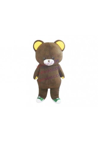 Xmas Christmas Brown Bear Mascot Costume Adult Size Party Dress Cosplay