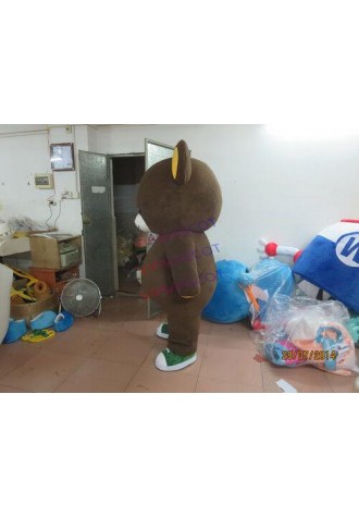 Xmas Christmas Brown Bear Mascot Costume Adult Size Party Dress Cosplay