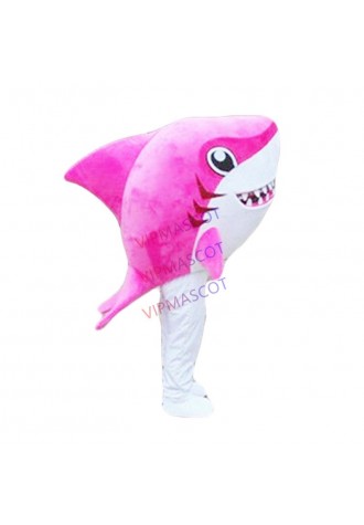 Cosplay For Festival Advertising Pink Shark Mascot Costume Christmas Fancy Dress