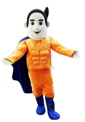 Superman Mascot Costume Suit Cosplay Party Game Dress Outfit Halloween Adult