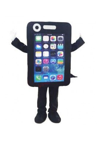 Adversting Black Mobiel Phone Mascot Costume Adult Party Dress Suit Cosplay