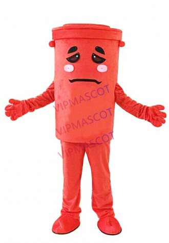 Trash Can Mascot Costume Suit Cosplay Party Game Dress Outfit Halloween Adult