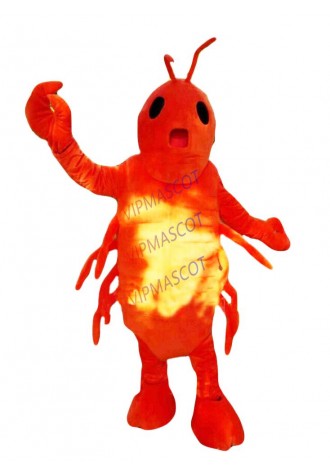 Halloween Shrimp Lobster Mascot Costume Cosplay Mascotte Theme Game Dress Adult