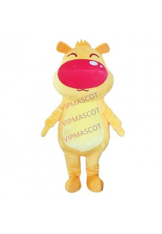Halloween Adult Yellow Dog Mascot Cosplay Party Game Dress Clothing Carnival