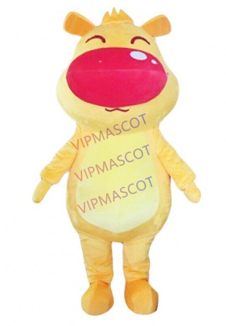 Halloween Adult Yellow Dog Mascot Cosplay Party Game Dress Clothing Carnival