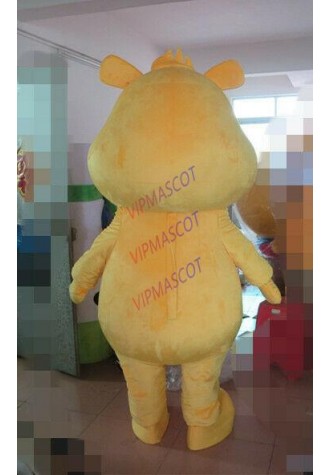 Halloween Adult Yellow Dog Mascot Cosplay Party Game Dress Clothing Carnival