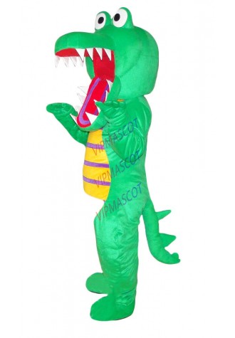 Green Crocodile Mascot Costume Cosplay Adult Fancy Dress Outfit Suit Gift A