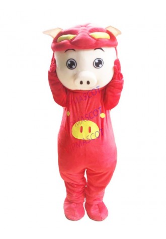 Halloween Pink Pig Mascots Costume Party Cosplay Game Adults Size Outfits