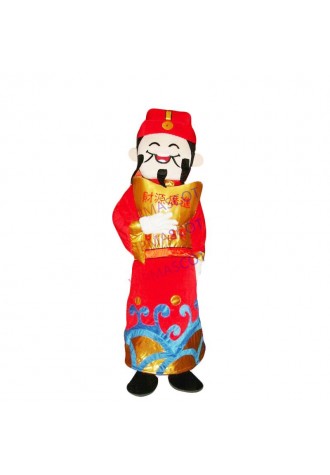 God Of Wealth Mascot Costume Cosplay Party Game Dress Outfit Halloween Adult