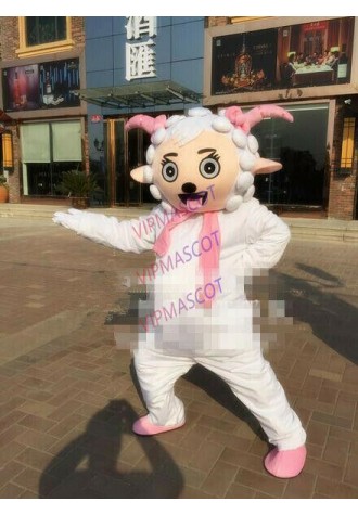 Cute Adult Sheep Mascot Costume Suit Cosplay Party Fancy Dress Outfit Halloween