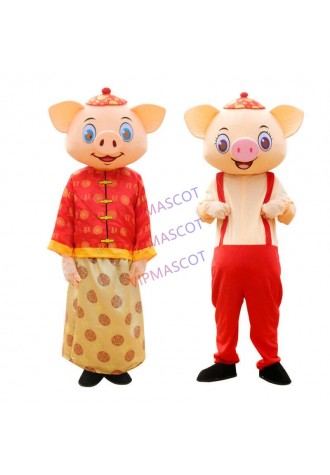 Birthday Pig Mascot Party Outfits Game Cosplay Costume Adult Sport Dress Parade