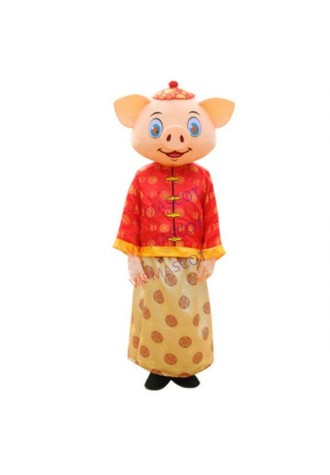 Birthday Pig Mascot Party Outfits Game Cosplay Costume Adult Sport Dress Parade