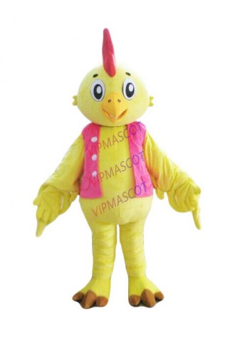 Halloween Yellow Rooster Mascot Costume Cosplay Party Clothing Carnival Adults