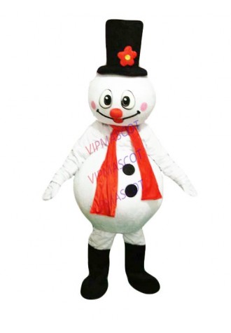 Snowman High Quality Adult Cartoon Walking Mascot Halloween Party Costume Unisex