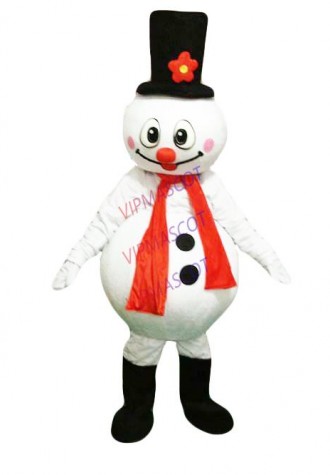 Snowman High Quality Adult Cartoon Walking Mascot Halloween Party Costume Unisex