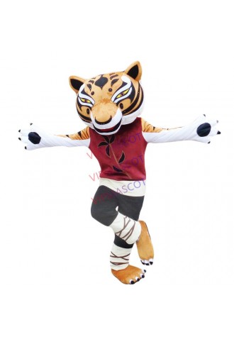 Xmas Tigress Mascot Costume Kung Fu Panda Unisex Cosplay Suit Dress Party Outfit