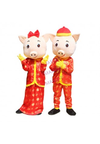 Pig Year Costume Birthday Mascot Party Cosplay Outfits Game Adults Dress Parade