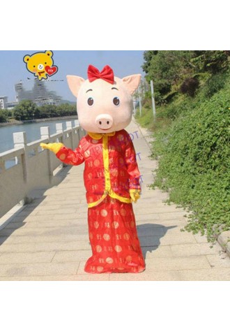 Pig Year Costume Birthday Mascot Party Cosplay Outfits Game Adults Dress Parade
