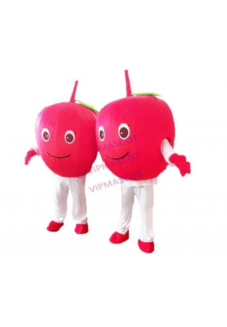 Red Apple Mascot Costume Suit Cosplay Party Game Dress Outfit  Halloween Adult