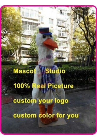 Stork Mascot Costume Cosplay Party Game Dress Outfit Advertising Halloween Adult