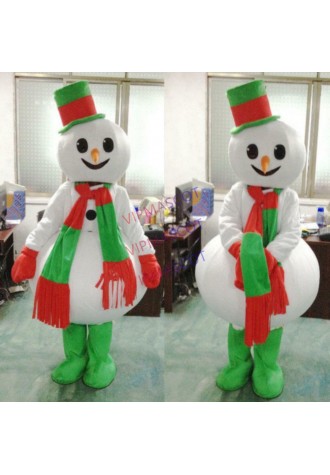 Snowman Mascot Costume Street Display Cosplay Dress Adult size Party Unisex Suit