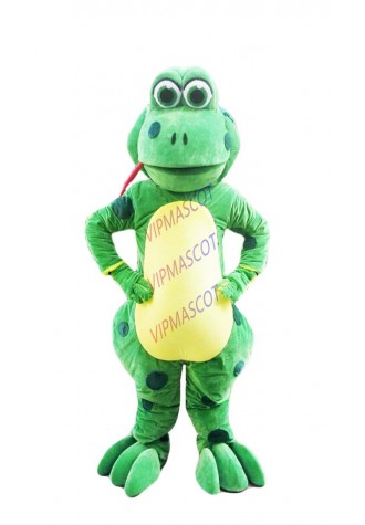 Green Frog Mascot Costume Suit Cosplay Party Game Dress Outfit Halloween Adult