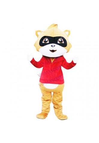 Brown Raccoon Mascot Costume Fancy Dress Parade Professional Adult Outfit Unisex