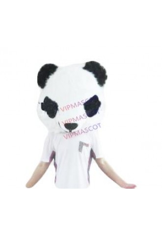 Halloween Accessory  Long Fur Panda head Mascot Costume just Head Cartoon Lover