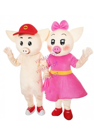 Pig Mascot Costume Birthday Outfits Party Cosplay Game Adult Sport Dress Parade