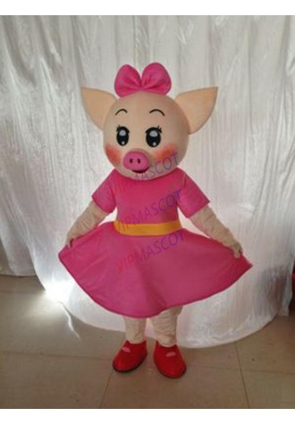 Pig Mascot Costume Birthday Outfits Party Cosplay Game Adult Sport Dress Parade