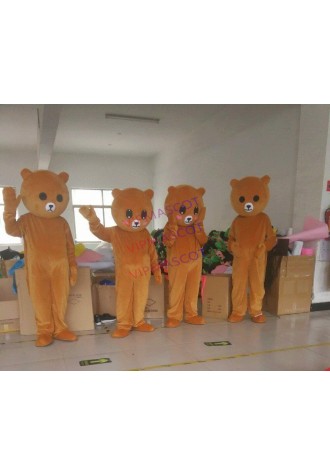 Light Brown Sad Bear Mascot Costume Cosplay Party Game Fancy Dress Adults Outfit