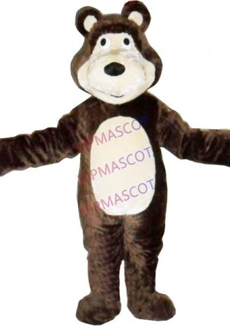Martha Bear Mascot Costume Dark Brown Martha Bear Cartoon Cosplay Costume Anime