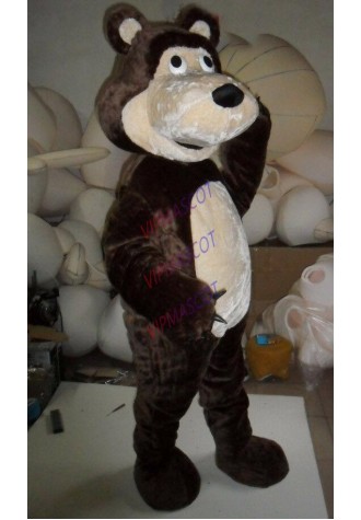 Martha Bear Mascot Costume Dark Brown Martha Bear Cartoon Cosplay Costume Anime