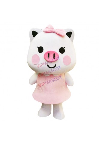 Happy Pig Mascot Costume Fmaily Style Cosplay Funny Good Smile Life Best A+