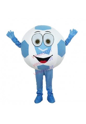 Deluxe Club Mascot Football Soccer Costumes Advertising Blue Dress Party Cosplay