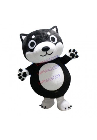 Cartoon Lovely Black Dog Mascot Costume Cosplay Party Fancy Dress Parade Outfits