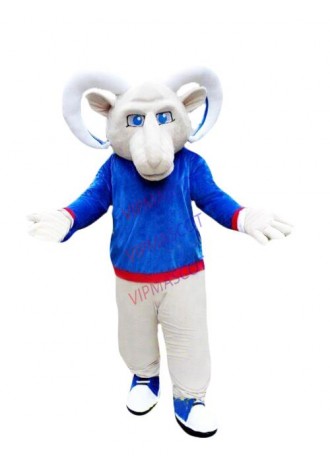 Blue Ram Mascot Costume Suit Cosplay Party Game Dress Outfit Halloween Adult