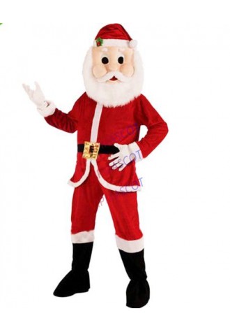 mascot men santa claus mascot costume santa mascot costume Chirstams xmas  santa claus fancy dree outfit suit