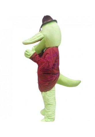 mascot Crocodile Mascot Costume Cartoon Character Crocodile Gena Mascotte Outfit Suit Fancy Dress