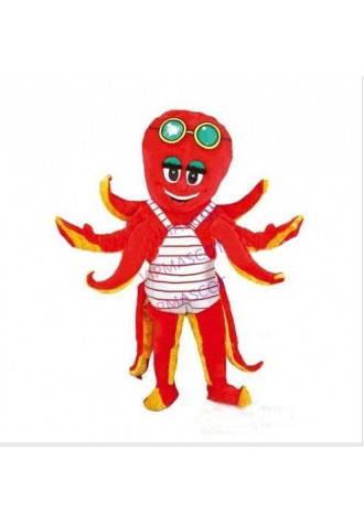 mascot Red Octopus Mascot Costume Christmas Halloween Holiday  Mascotte Outfit Suit Fancy Dress