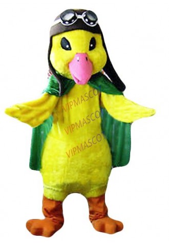 mascot DUCK PILOT Mascot Costume Adult Size Cartoon Character Outfit Suit EMS Free shipping