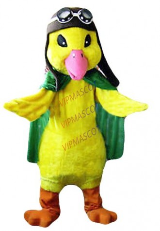 mascot DUCK PILOT Mascot Costume Adult Size Cartoon Character Outfit Suit EMS Free shipping