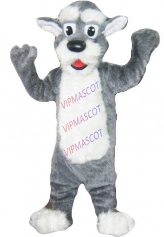 mascot Grey Dog Mascot Costume Adult Size DOG Animal Cartoon Mascotte Outfit Christmas Halloween Fancy Dress Suit