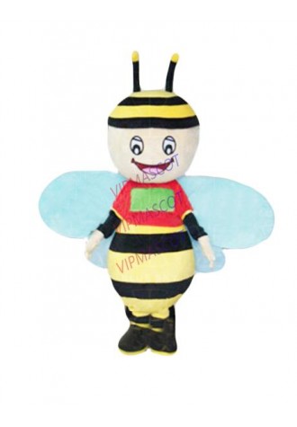 mascot Blue Wing Honey Bee Mascot Costume Adult Cartoon Character Honeybee Mascotte  Cosplay Carnival Costume