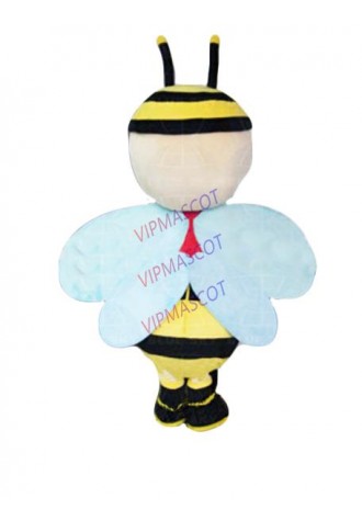 mascot Blue Wing Honey Bee Mascot Costume Adult Cartoon Character Honeybee Mascotte  Cosplay Carnival Costume