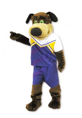 mascot Good Quality Green Eye Plush Dog Stevie Mascot Costume Adult Size Brown Dog Masccott Outfit Suit Dog Cosply Costume