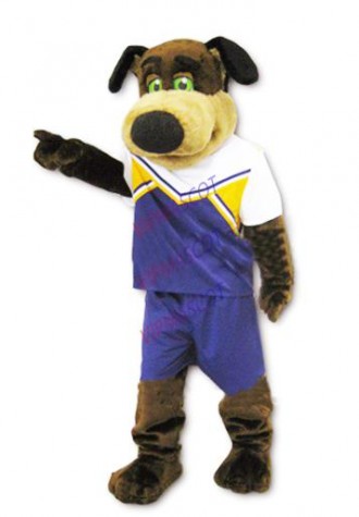 mascot Good Quality Green Eye Plush Dog Stevie Mascot Costume Adult Size Brown Dog Masccott Outfit Suit Dog Cosply Costume